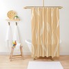 Orange Abstract Art Shower Curtain Minimalist Modern Earth Colors with Eco-Friendly Material and Waterproof Design