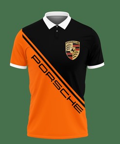 Orange Athleisure 3D Polo Shirt: 3D Printed Po An-Hl Polo Shirt Ver 1