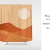 Orange Himmel Landschaft Duschvorhang, Heavy Waterproof Duschvorhang Liner for Bathroom Decor