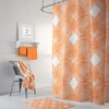 Orange and White Circle Shower Curtain, Add a Chic and Fun Design to Your Bathroom
