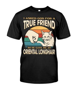 Oriental Longhair Cat T-Shirt - A Beautiful Addition To Your Cat Clothing Collection