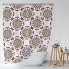 Oriental Mandala Shower Curtain, Ethnic Fabric Boho Bath Bath Print, Bathroom Decor Gift, Zen Home Design