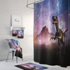 Outer Space Dinosaur Shower Curtain Set with Relaxing Bath Accessories