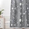 Outer Space Gray Shower Curtain with Constellations Design for a Simple Bathroom Decor