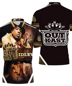 Outkast Logo and Graphics Printed on Idlewild Polo Shirt with 3D All Over Print