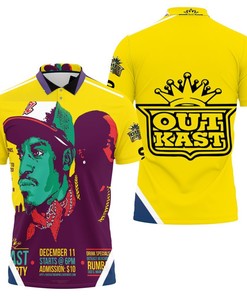 Outkast Watch Party Graffiti Style Polo Shirt in 3D All Over Print - Perfect for Hip-Hop Fans