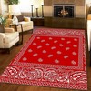 Paisley Pattern Easy to Clean Stain Kids Rugs, Machine Washable Breathable Durable Mat for Study Dining Room Décor