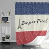 Paris Eiffel Tower Shower Curtain | Landmark Flag Linen | Home Bath Decor | Parisian Theme | House Warming Gift