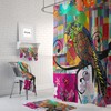 Parrot Shower Cutain, Boho Maximalist Bathroom Decor with Print Shower Curtain Print