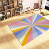 Pastel Groovy 70s Swirl Rug with Customizable Personalization Option for Soft Living Room or Bedroom Decor