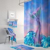 Pastel Ocean Sky Mermaid Tail Shower Curtain Bath Set, Add Dreaminess to Your Bathroom