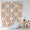 Pastel Pinks Mandala Tiles Shower Curtain, Boho Eclectic Bathroom Print, Bohemian Geometric Design, Home Gift Idea