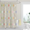Pastel Watercolor Boho Dots Shower Curtain / Beige Fabric Bath Curtain / Minimalist Design