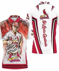 Paul Goldshmidt 46 St Louis Cardinals Red Background Polo Shirt for Fans of the Team