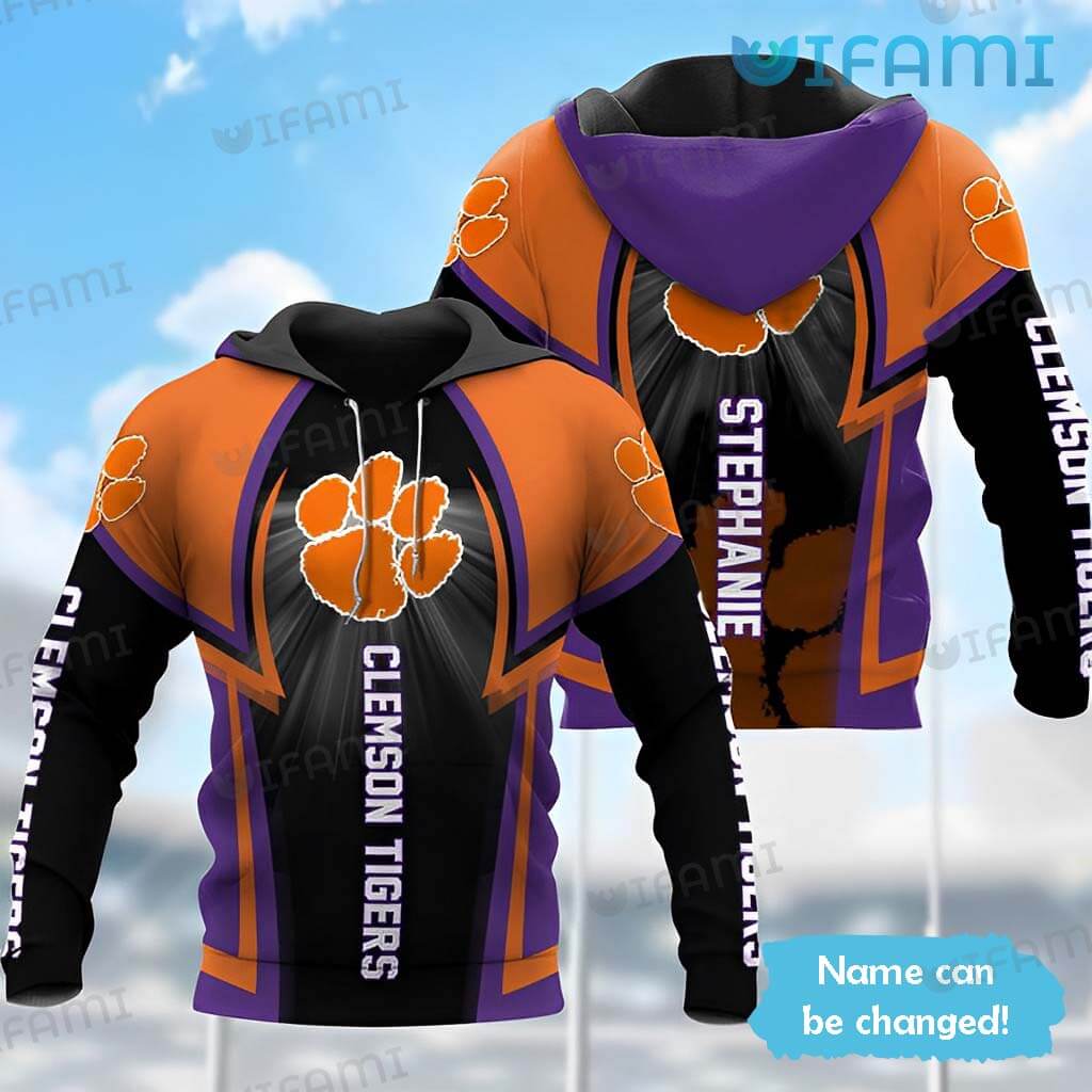 Paw Clemson Tigers All Over Print 3D Hoodie