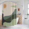 Peaceful Meditation Minimalistic Apartment Shower Curtain Contemporary Art Design + Quotes