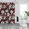 Peony Floral Shower Curtain - Elegant Bath Curtain with Optional Towels and Mat for Luxurious Bathroom Decor