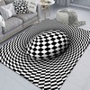 Personalizable Home Decor Area Rug with Vortex Illusion Design: A Stylish and Practical Rug for Your Living Room