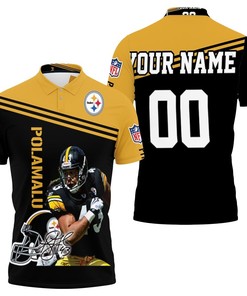 Personalized 3D All Over Print Polo Shirt: Troy Polamalu Signed Legend Steeler Fan Favorite