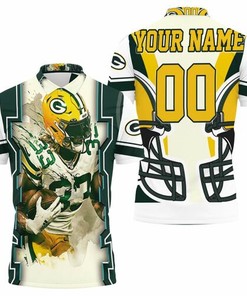 Personalized 3D All Over Print Polo Shirt for Green Bay Packers fans and Aaron Jones 33