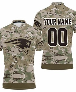 Personalized 3D All Over Print Polo Shirt for New England Patriots Camouflage Veterans