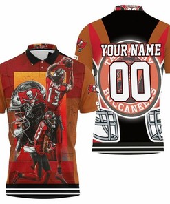 Personalized 3D All Over Print Polo Shirt for Tampa Bay Buccaneers' 2021 NFL Champions 13 Mike Evans.