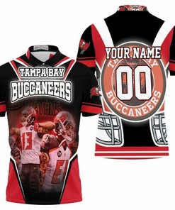 Personalized 3D All Over Print Polo Shirt for Tampa Bay Buccaneers' 2021 Super Bowl Champions for Fans.