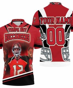 Personalized 3D All Over Print Polo Shirt for Tom Brady NFL Champions 2021 at Tampa Bay Buccaneers
