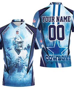Personalized 3D All Over Print Polo Shirt with Dak Prescott 4 and Breathable Fabric
