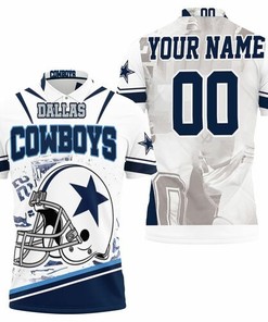 Personalized 3D All Over Print Polo Shirt with Dallas Cowboys Helmet Nfc East Division Super Bowl 2021 Theme