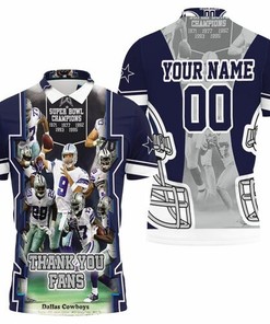 Personalized 3D All Over Print Polo Shirt with Dallas Cowboys Thank You Fans Nfc East Division Super Bowl 2021 Theme