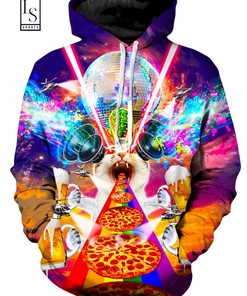 Personalized 3D Crazy Cat Hoodie with Breathable Fabric
