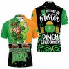 Personalized 3D Dabbing Leprechaun Saint Patrick Day Polo Shirt with All Over Print and Breathable Fabric