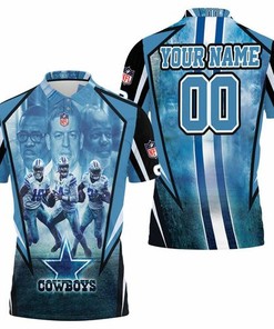Personalized 3D Dallas Cowboys Polo Shirt with Bright Light Pattern and All Over Print
