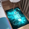 Personalized 3D Printed Gamepad Polyester Mats for Boys' Bedroom and Living Room Home Decor