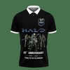 Personalized 3D Printed Halo Dvt-Nh Polo Shirt (Black) for Men