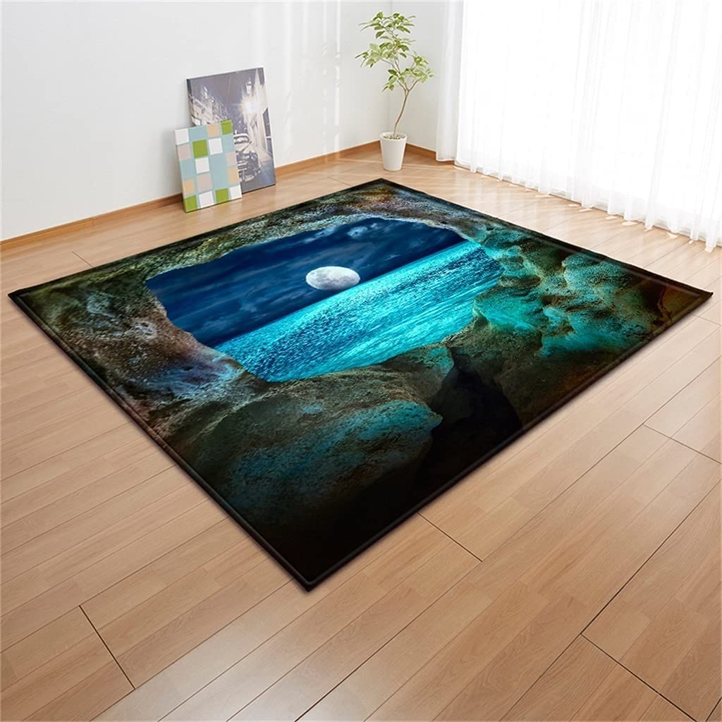 Personalized 3D Vortex Illusion Area Rug - Soft and Comfortable Choice for Living Areas and Bedrooms - Image 2