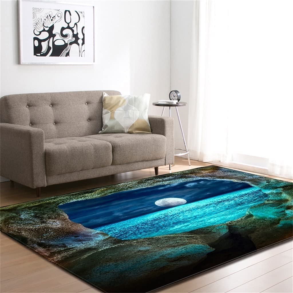 Personalized 3D Vortex Illusion Area Rug - Soft and Comfortable Choice for Living Areas and Bedrooms - Image 3