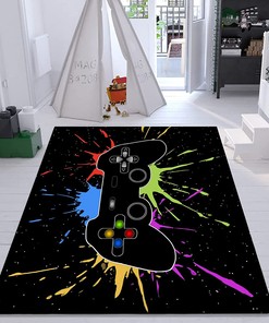 Personalized Ammyni Gamer Gamepad Controller Area Rugs for Home Decoration: Add Your Name or Phrase