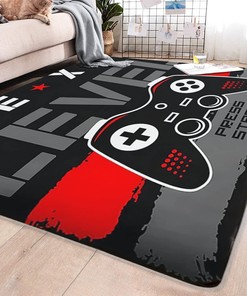 Personalized Anime Game Gamepad Pattern Area Rug - Perfect for Living Room and Bedroom Decor