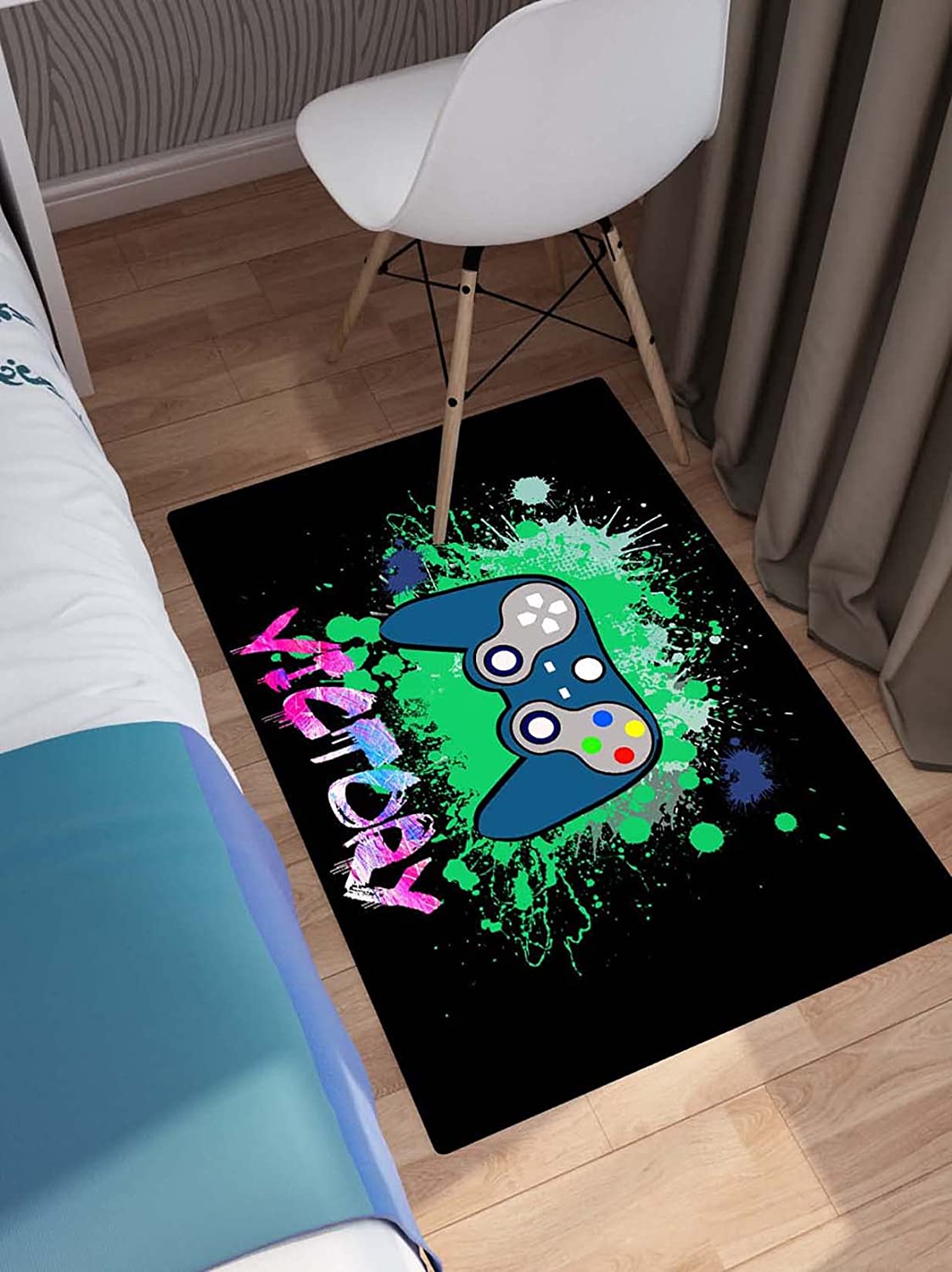 Personalized Area Rugs for Home Decoration: Customize with Name or Sentence, Graffiti Art and Game Theme for Gamer