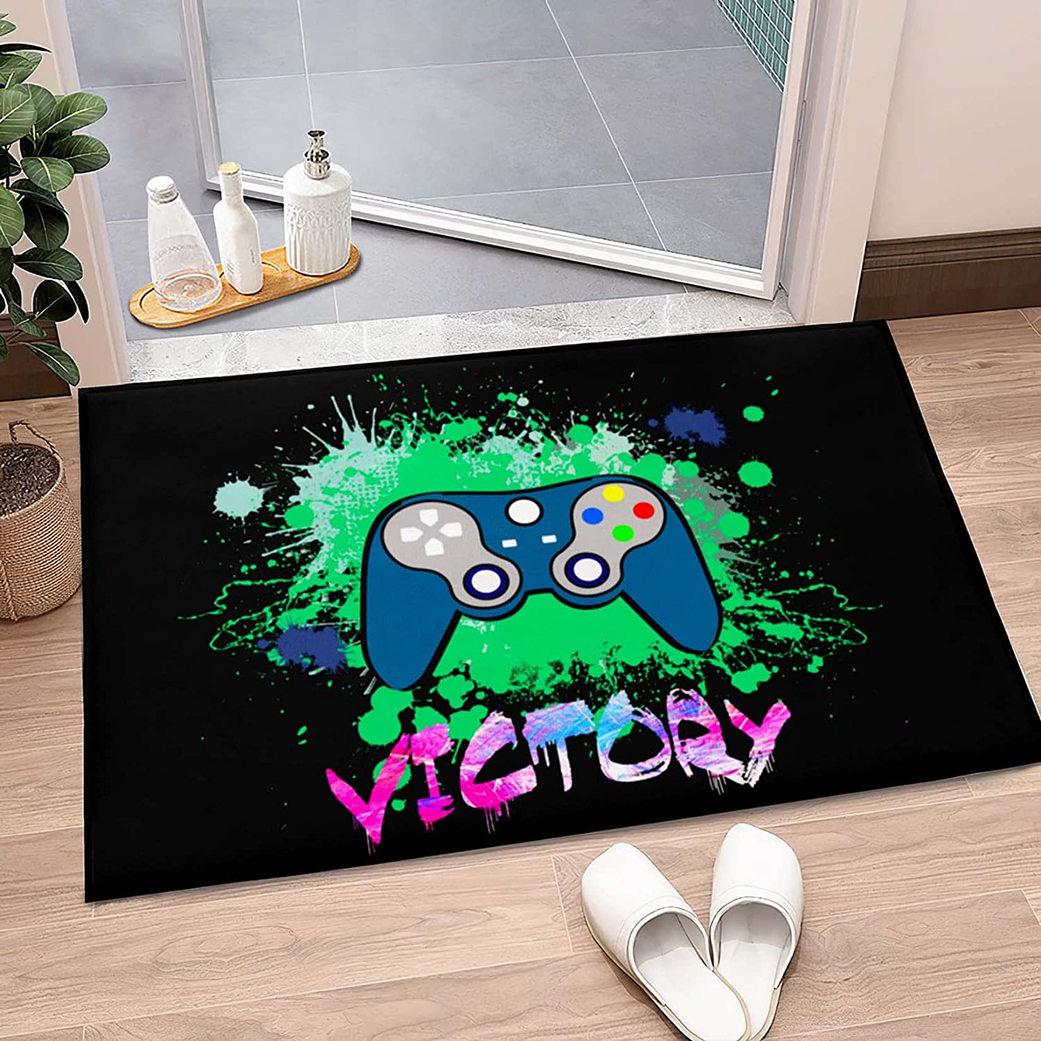 Personalized Area Rugs for Home Decoration: Customize with Name or Sentence, Graffiti Art and Game Theme for Gamer - Image 2