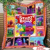 Personalized Ask The StoryBots Quilt Blanket - Ideal for Kids Bedding Sets and Custom Blankets with Name