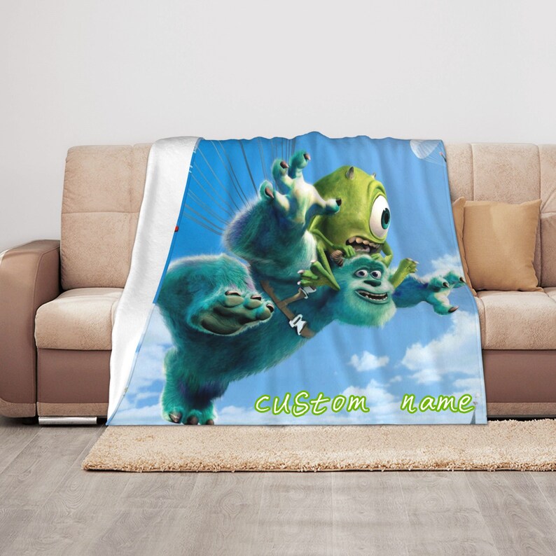 Personalized Baby Blanket with Disney Monster University Theme - Image 2