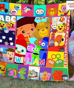 Personalized Baby First TV Character Fleece Blanket with Custom Name