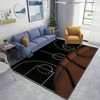 Personalized Basketball Court Ball Area Rug - Thick Non-Slip Doormat for Living Room and Bedroom