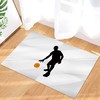 Personalized Basketball Player Silhouette Area Rug for Boys' Room and Living Room Decoration