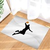 Personalized Basketball Player Silhouette Non-Slip Area Rug for Boys' Room and Living Room Decoration