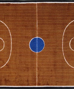 Personalized Basketball Rug for Boys' Bedroom and Living Room Decor - Non-Slip Home Floor Mat with Printed Design