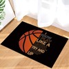 Personalized Basketball Sport Area Rug with Black Background for Boys' Room and Living Room Decoration